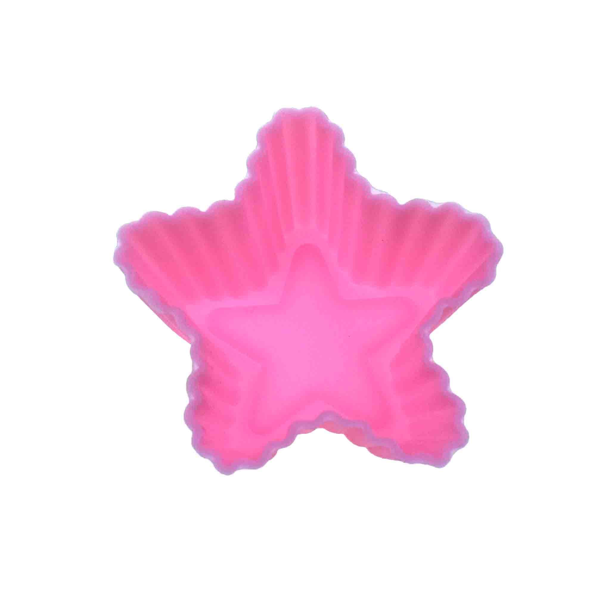 5Pcs Reusable Silicone Cupcake Baking Cups - Nonstick Mini Cake Liners, Muffin & Donut Pan (3CM Star Shape, Random Colors) - Perfect for Baking, Party Decorations & DIY Desserts