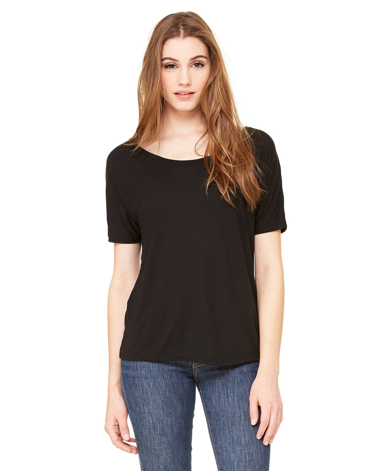 Bella + Canvas 8816 Women's Soft Slouchy Scoop Neck T-Shirt - Comfortable Casual Tee for Everyday Wear, Lounge & Street Style