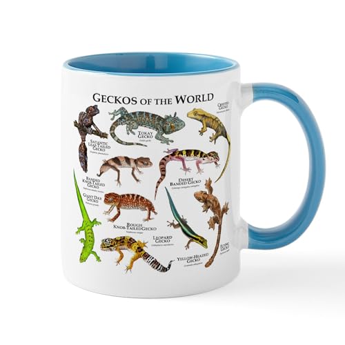 White/Blue Inside - Geckos Of The World Mug