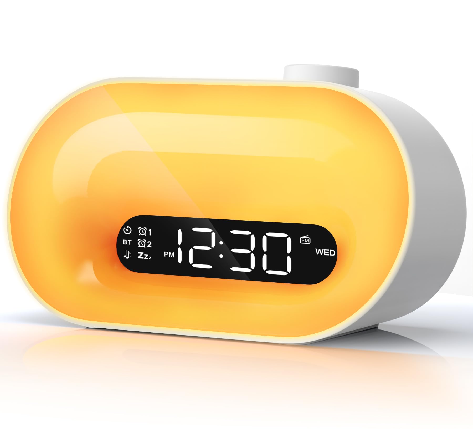 Sunrise Alarm Clock with Wake Up Light for Kids & Adults - FM Radio, Bluetooth Speaker, Nightlight & Dawn Simulator - Perfect for Heavy Sleepers, Bedroom, Office, Travel - Ideal Gift for Boys, Girls, Men & Women