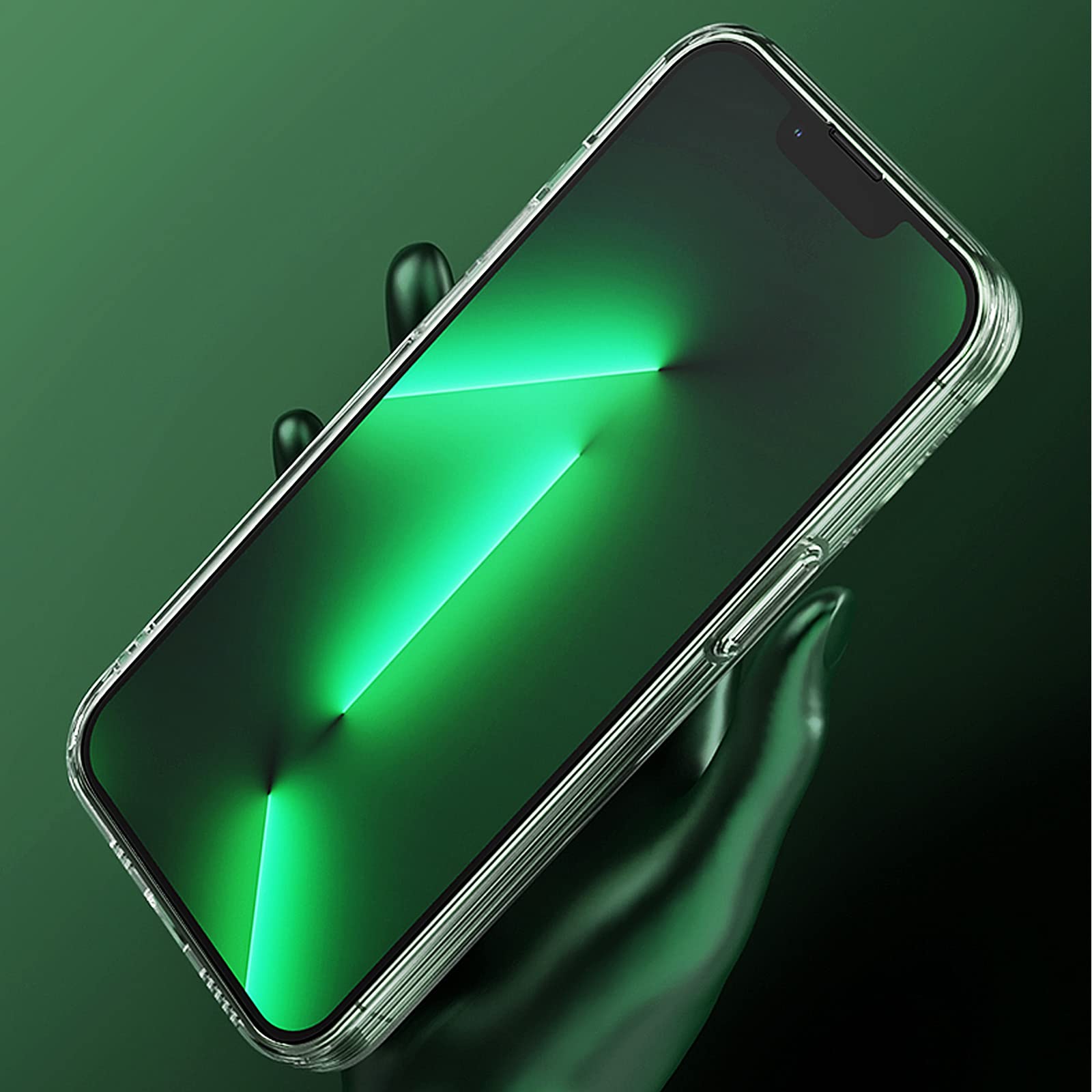 iPhone 13 Pro Max 6.7-inch Shockproof Anti-Fingerprint Ultra Thin Clear TPU Phone Case - Protective Transparent Cover for Everyday Use & Outdoor Activities