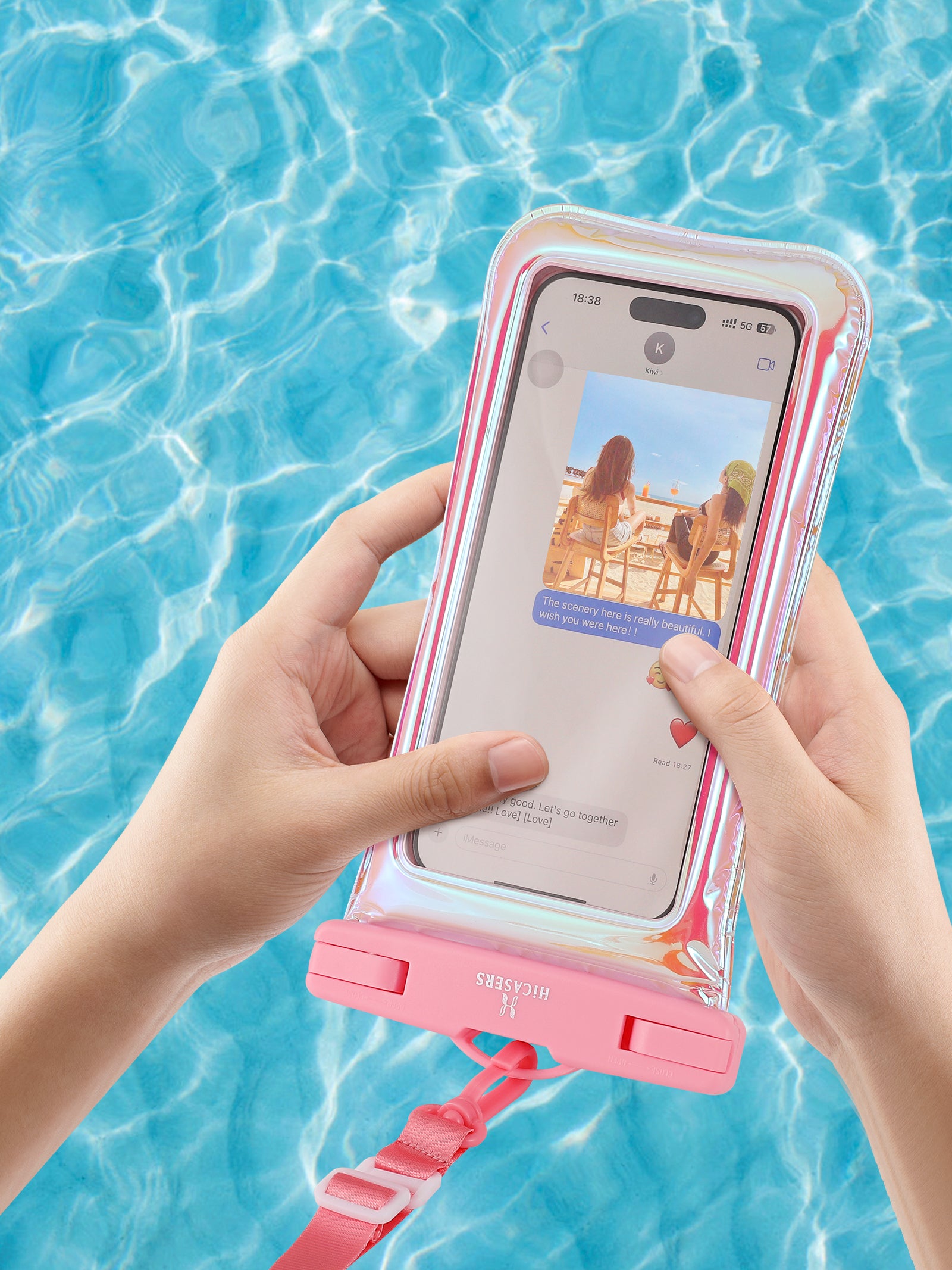 Waterproof Phone Pouch for Swimming, Beach & Outdoor Activities - IPX8 Certified Dry Bag Case for iPhone 15/14/13/12 & Samsung Galaxy S23/S22/S21 - Clear Touchscreen Protection for Underwater Photos & Videos
