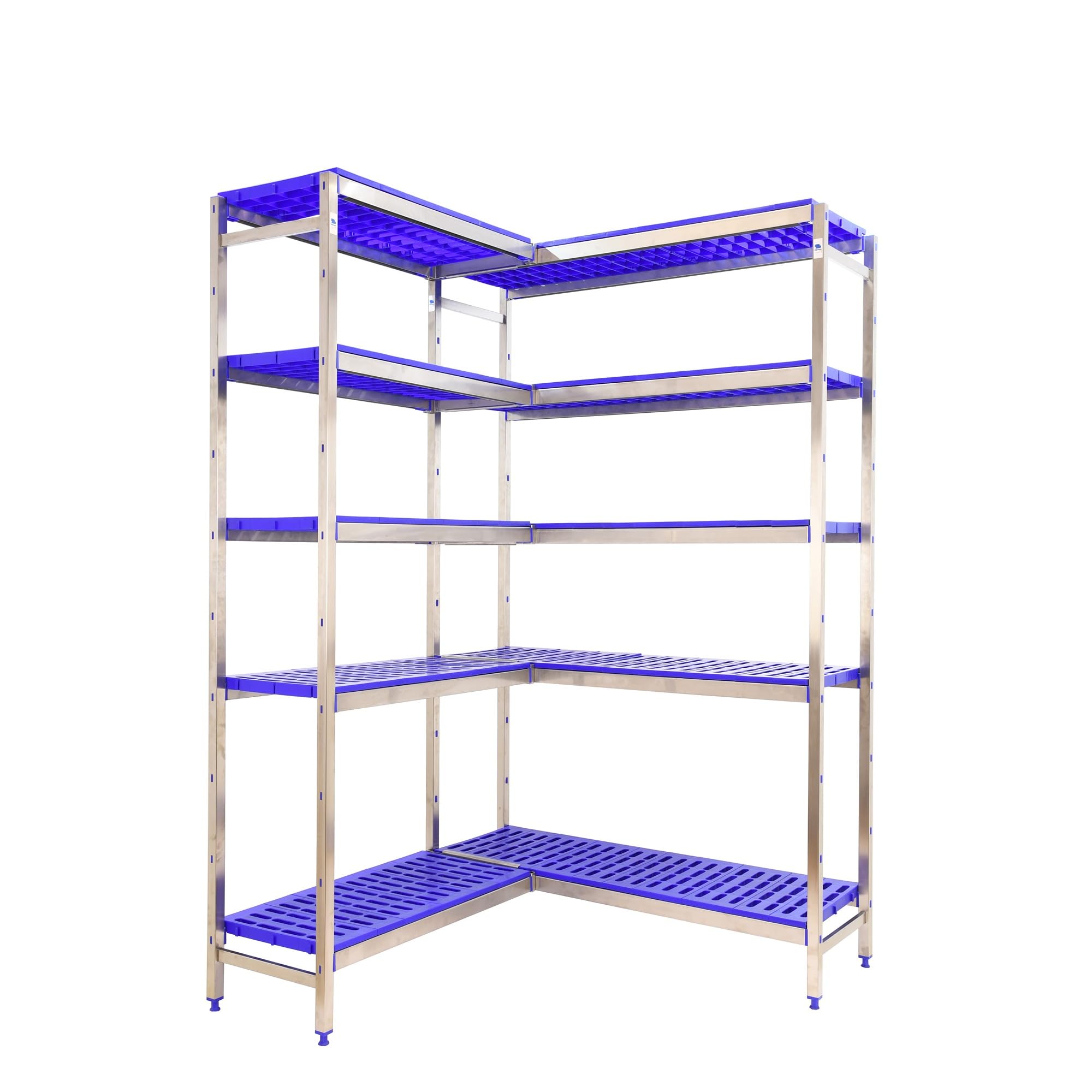 Stainless Steel Corner Shelf - Simoninox, 5 Shelves, 180kg Capacity for Kitchen & Industrial Use