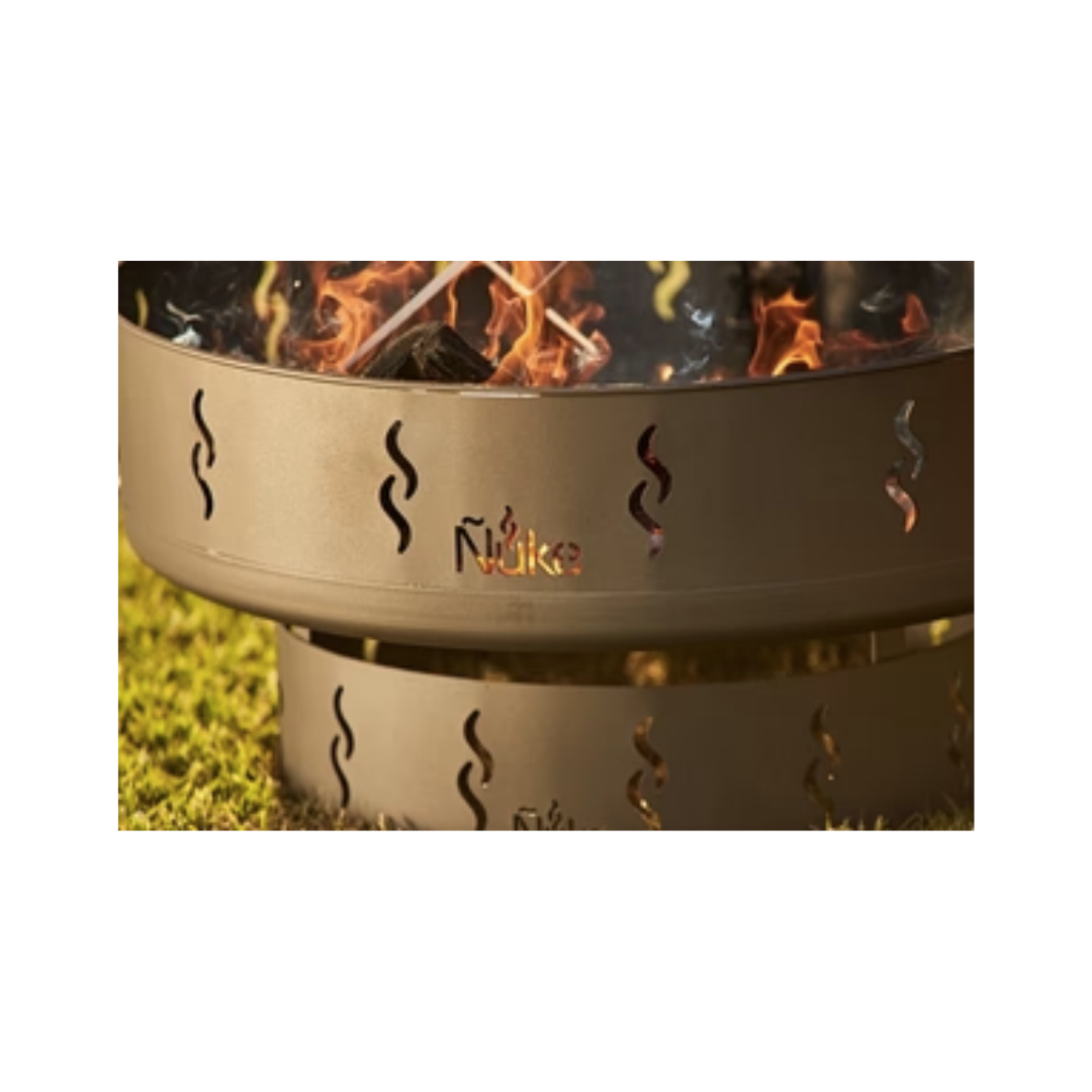 Patagonia Argentine Wood Fire Pit & Grill - Outdoor Camping, Backyard BBQ, and Bonfire Cooking Accessories