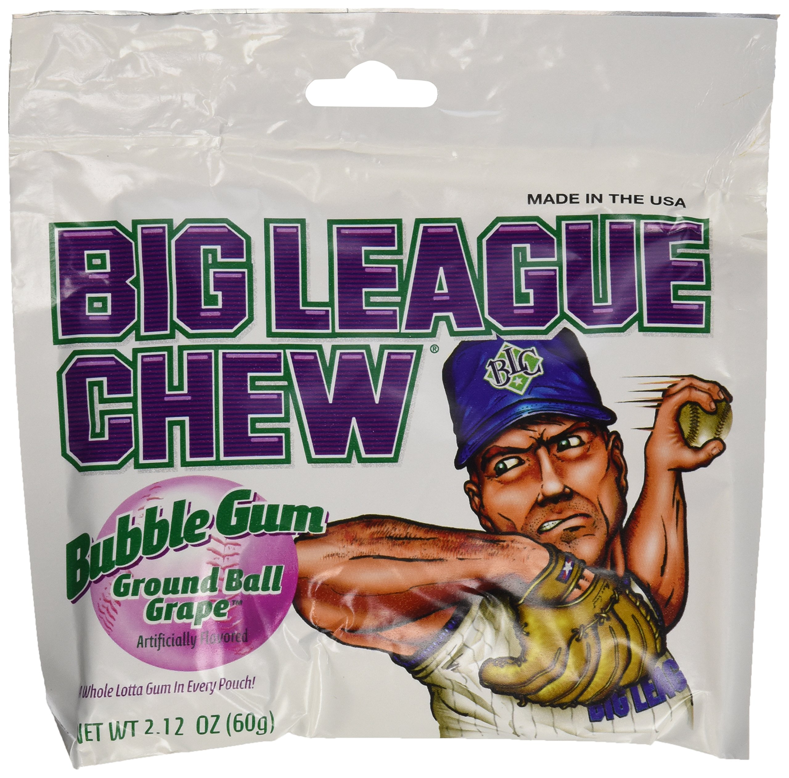 The Nutty Fruit House Big League Sour Grape Chew Bubble Gum - Tart & Sweet Grape Flavored Bubble Gum for Kids & Adults - Perfect for Parties, Snacking & Bubble Blowing Fun
