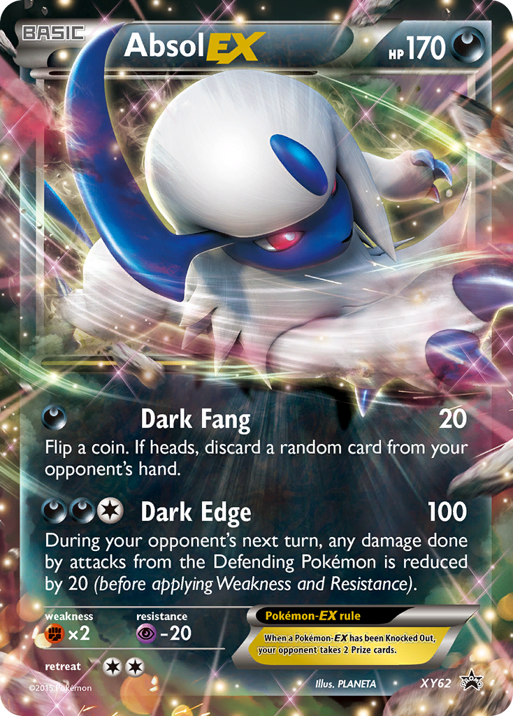 Absol EX XY62 - Pokemon TCG XY Black Star Promo Card - Collectible Trading Card Game for Battles & Display