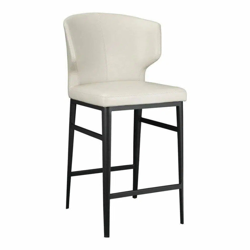 20.5 Inch Beige Contemporary Counter Stool - Modern Kitchen Bar Stool for Dining Room, Breakfast Nook & Home Decor