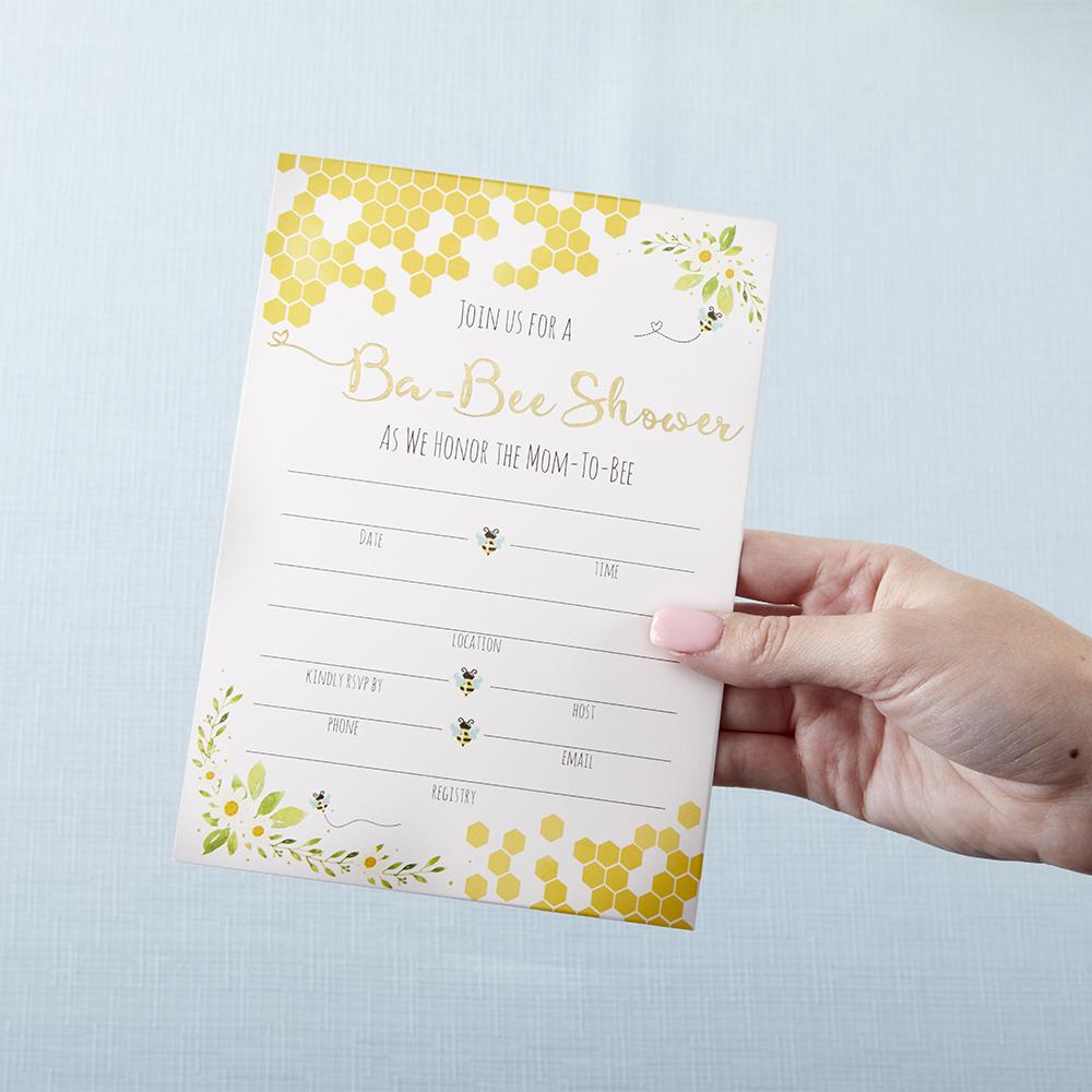 Sweet as Can Bee Invitation & Thank You Card Bundle - Set of 25 Elegant Stationery for Weddings, Baby Showers & Special Events | Perfect for DIY Crafting & Handmade Greetings