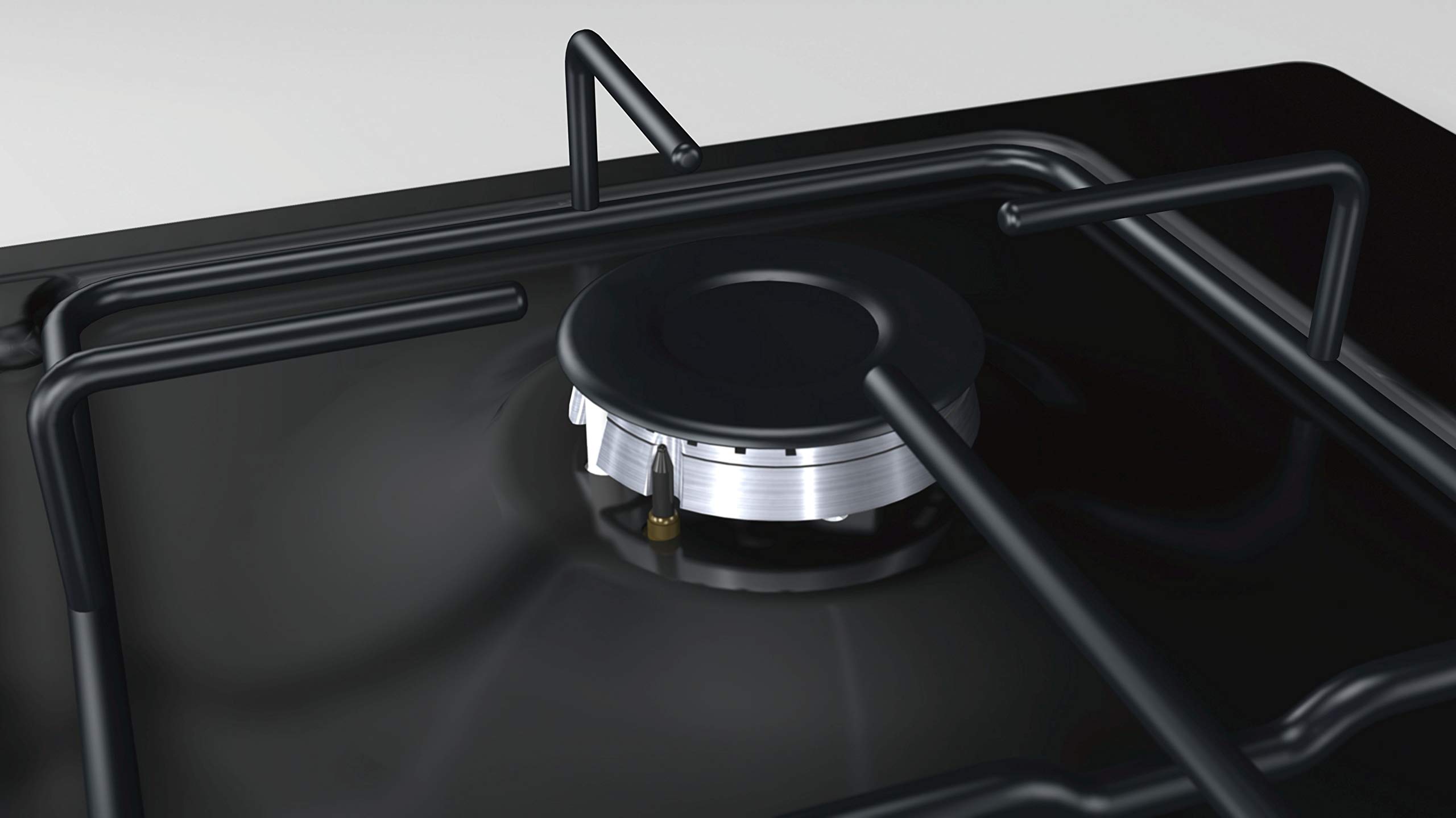 Bosch PBP6B6B80 Built-In Gas Cooktop - 4 Burners, Black Glass, Natural Gas - Perfect for Modern Kitchens & Home Cooking