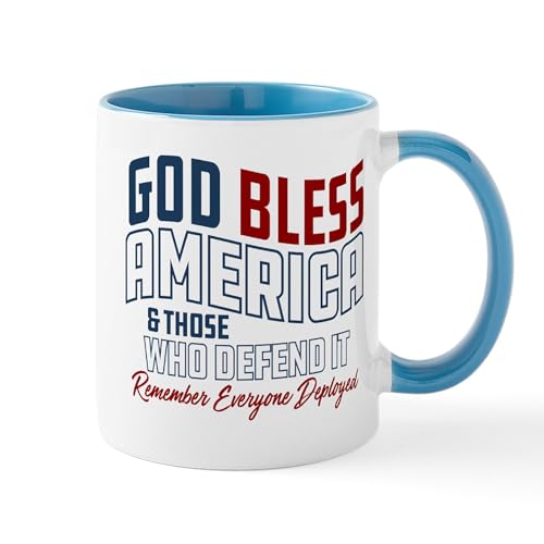 White/Blue Inside - Army God Bless America
