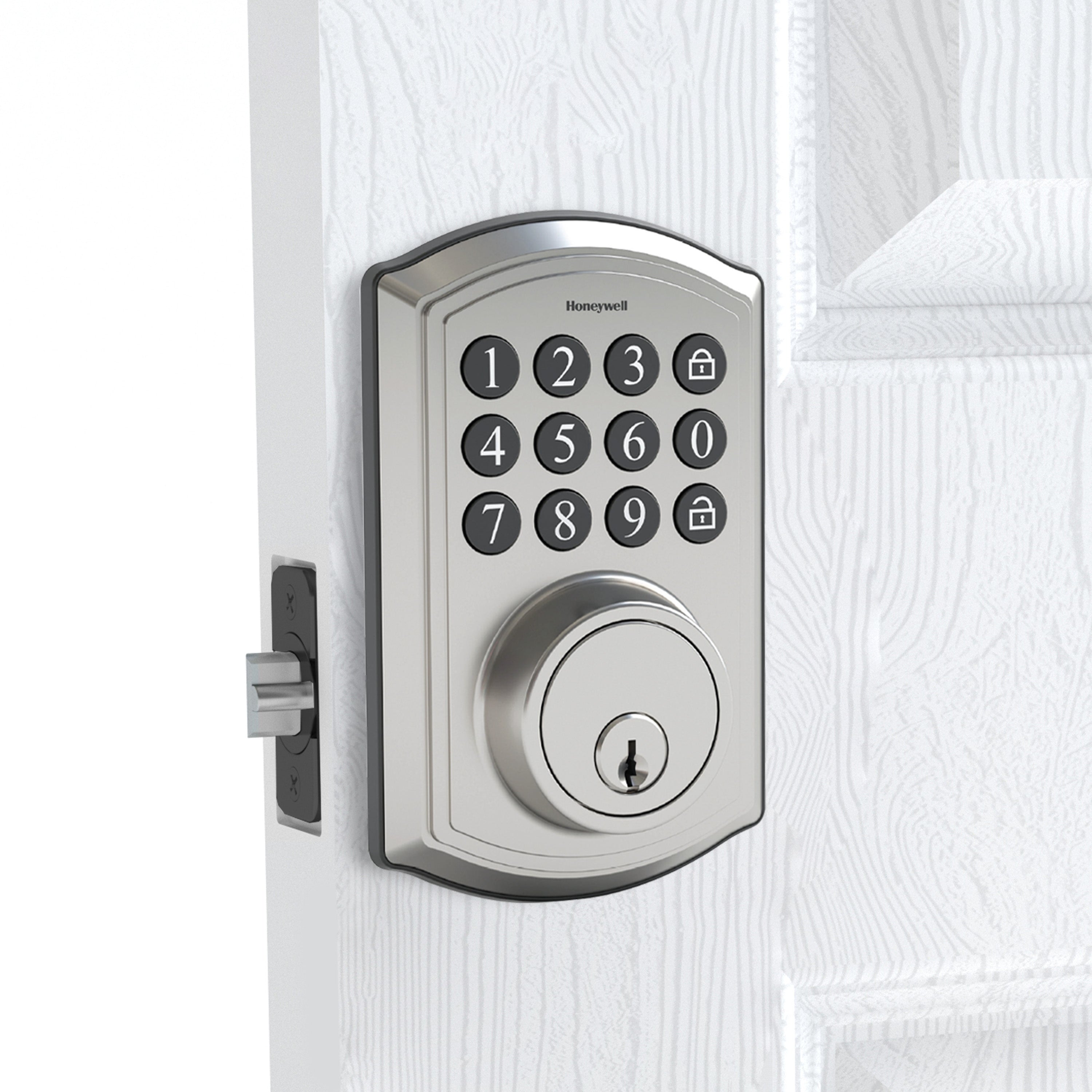 Honeywell 8635024 Digital Deadbolt Door Lock with Electronic Keypad - Keyless Entry Smart Lock for Home Security & Front Door Access