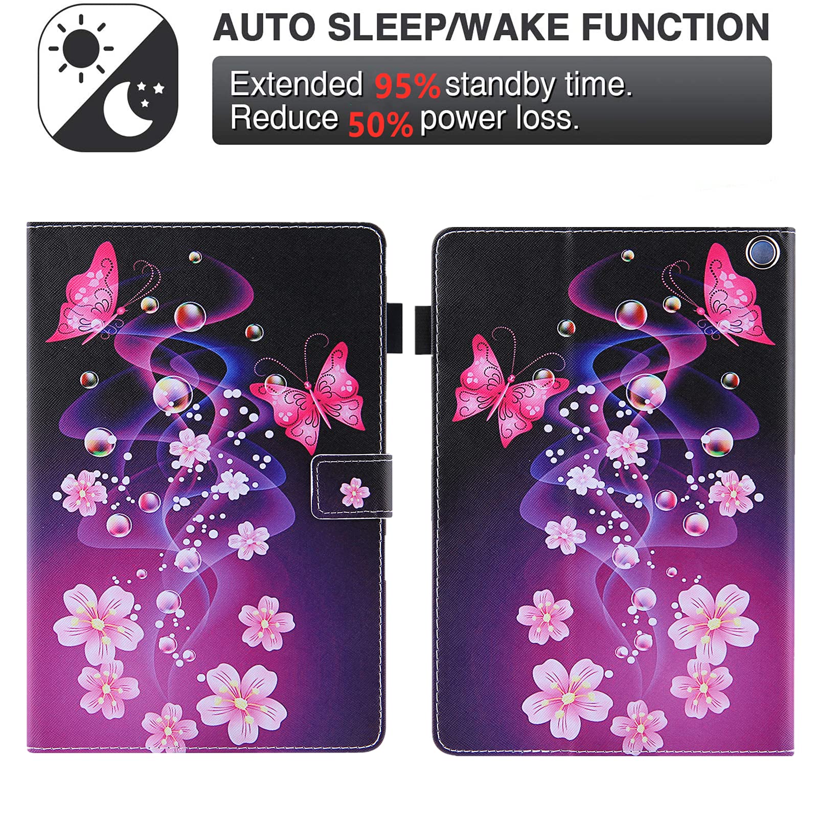 Premium Shockproof PU Leather Case for Amazon Kindle Fire HD 10/10 Plus Tablet (11th Gen 2021) 10.1