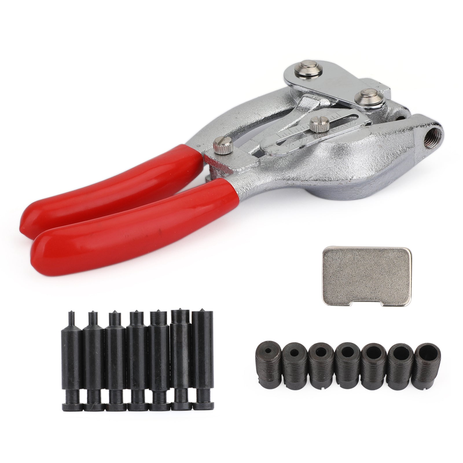 1 Ton 7 Sizes Aviation Power Punch Kit - Heavy Duty Sheet Metal Hole Punch Set for DIY Repair & Metalworking | Perfect for Auto Body, HVAC, and Metal Fabrication Projects