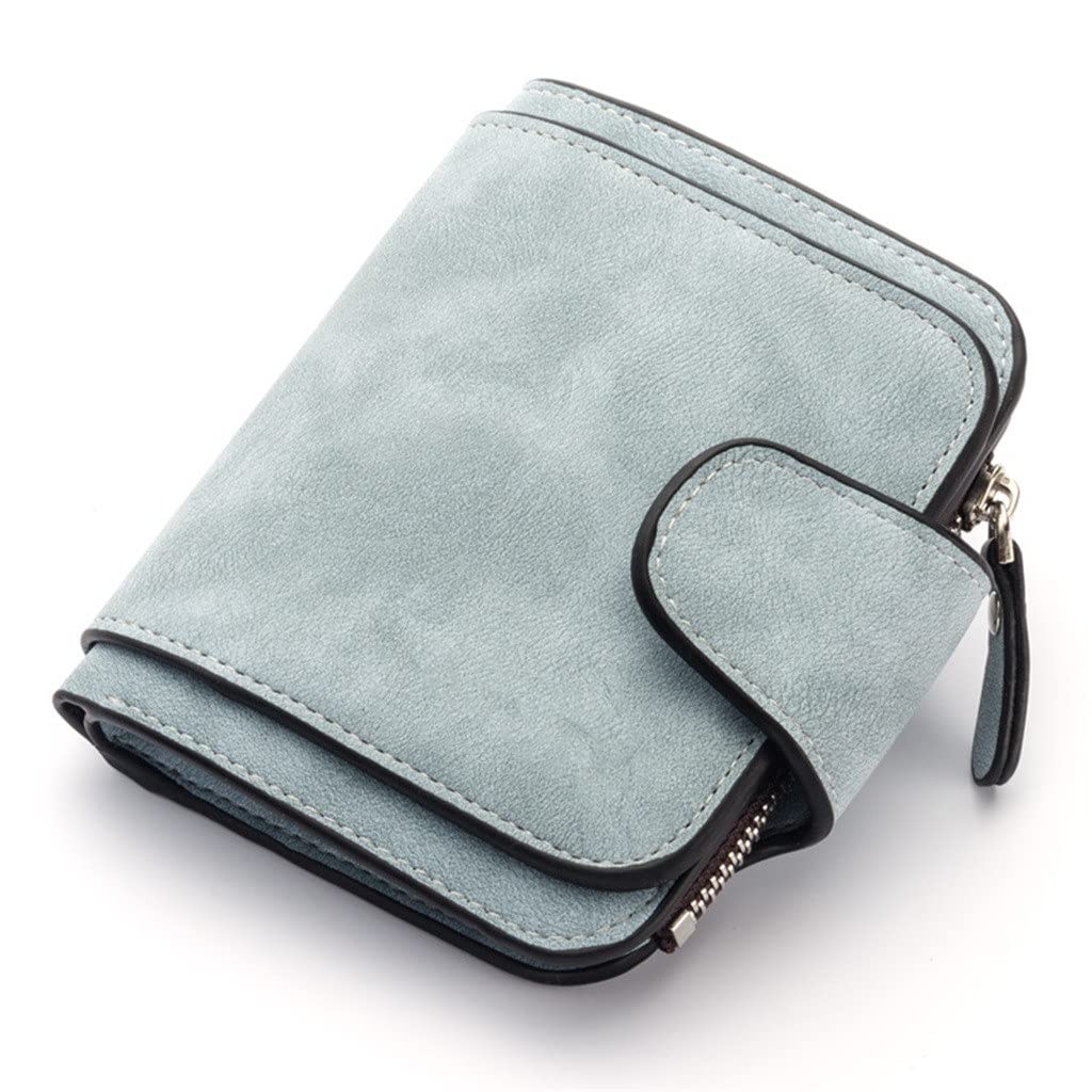 DJASM Genuine Leather Slim Women's Wallet with Coin Pocket - Small Card Holder Purse for Women (10 cm, Color D) - Perfect for Everyday Use, Travel & Gifting