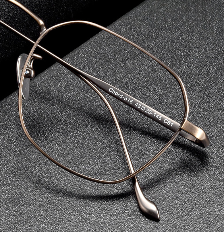Vintage Titanium Square Eyeglass Frames - Lightweight 316L Stainless Steel Retro Glasses for Men & Women - Perfect for Reading, Driving, and Fashion Accessories