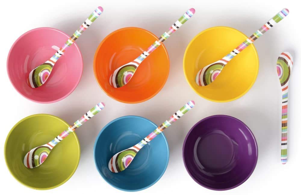 French Bulldog Melamine Mini Bowls Set - 4-Piece Snack Bowls for Side Dishes, Desserts, Dipping Sauces & Ice Cream | Durable & Lightweight Melamine Tableware | Perfect for Parties, Picnics & Kids Meals