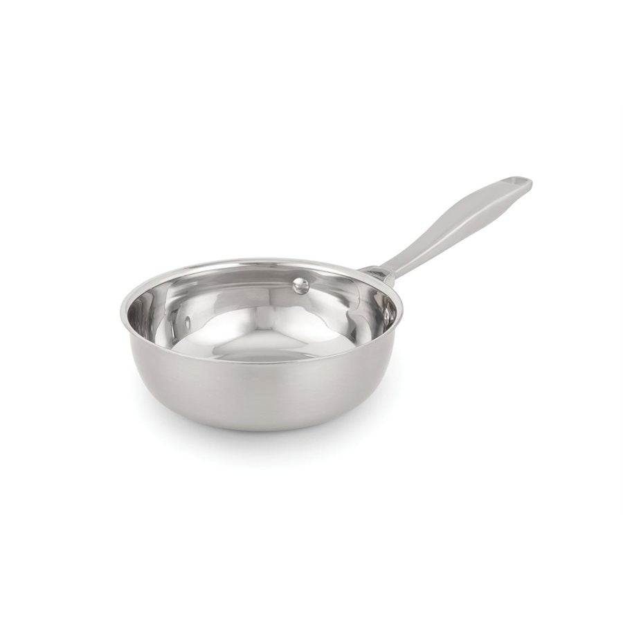 Vollrath Intrigue 2.5 Quart Stainless Steel Sauce Pan with Lid - Professional Grade Cooking Pot for Sauces, Soups & Stews - Perfect for Home Chefs & Commercial Kitchens