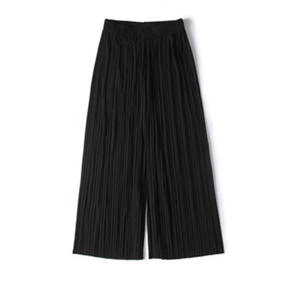 Solid Color Loose Casual Ankle-Length Pants for Women - Comfortable Stretchy Lounge Pants for Yoga, Travel & Everyday Wear