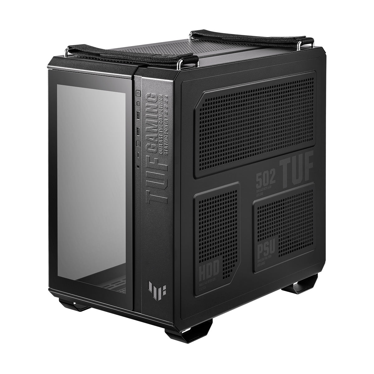 ASUS TUF Gaming GT502 Mid Tower PC Case - Black | High Airflow ATX Computer Case for Gaming & Streaming | Perfect for Esports & Content Creation