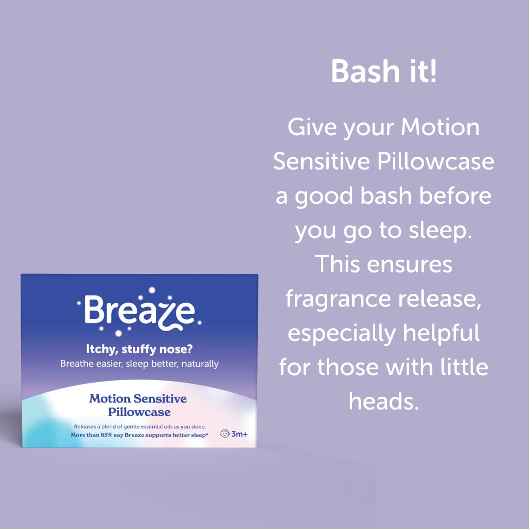 Breaze Natural Hayfever & Allergy Relief Pillowcases (4-Pack) | Hypoallergenic, Motion-Sensitive Protection | Lasts 8 Weeks | Perfect for Allergy Sufferers & Sensitive Sleepers