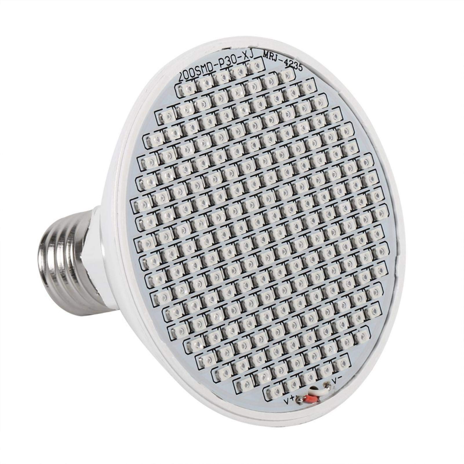 24W 200-LED Plant Grow Light Bulb with E27 Base, 85-265V Full Spectrum Hydroponic Lamp for Indoor Plants, Flowers, Vegetables - Perfect for Home Gardening, Greenhouse & Indoor Farming