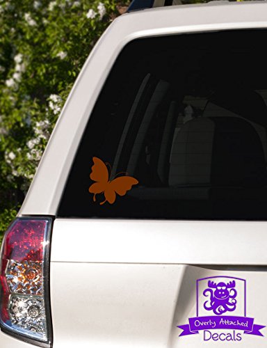 Whimsical Butterfly Vinyl Decal Stickers for Car, Truck, Window, Laptop - 4 Inch Brown - Waterproof & Removable Decoration for Home, Office, Electronics