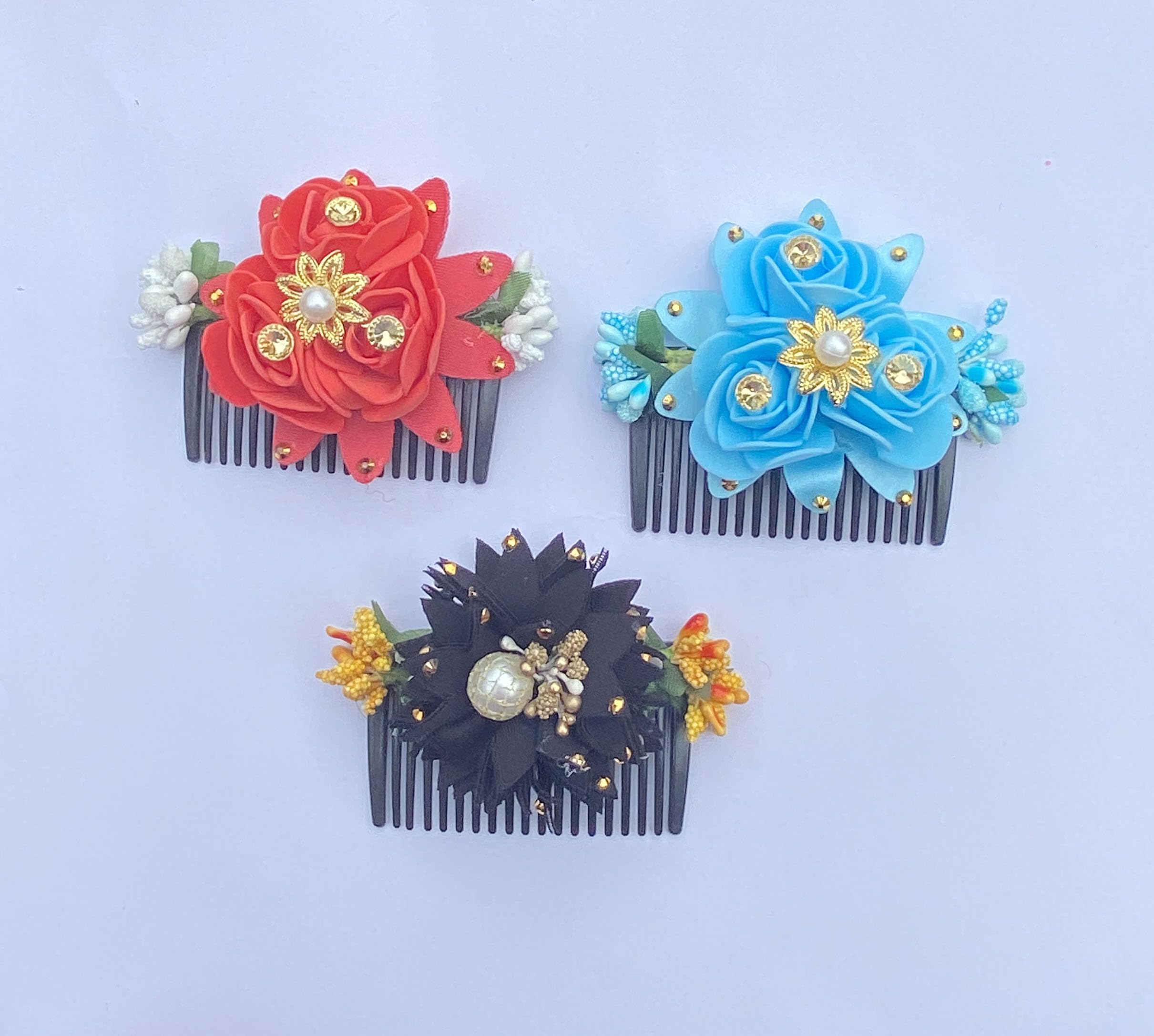 Vinshbond Artificial Hair Fancy Comb Clip & Bridal Hair Accessories Set for Women & Girls - 2 Pack | Wedding, Prom, Party & Special Occasion Hairstyling