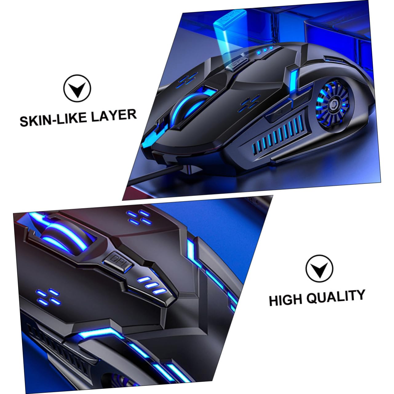 Uonlytech High Precision Wired Gaming Mouse - 6 Programmable Buttons, Silent Click, Ergonomic Design for PC, Laptop, Mac | Perfect for Gaming, Office Work & Graphic Design (Black)
