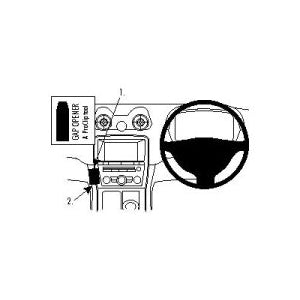 ClicOn No Holes Angled Dash Mount for Jaguar XJ (2010-2019) - Secure Phone Holder for Hands-Free Driving & GPS Navigation