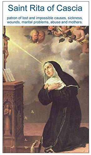 Authentic Holy Relic Rosary Touched to St. Dymphna, St. Maximilian Kolbe & St. Rita - Patron Saints for Mental Health, Depression, Anxiety, Addiction Recovery - AA NA Sobriety Gift - Blue Prayer Beads for Christmas & Daily Devotion