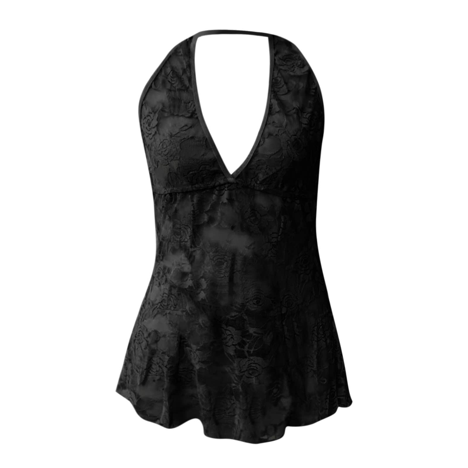 Sexy Lace Chemise Nightgown for Women - Sheer Teddy Babydoll Sleepwear & Lingerie for Romantic Nights, Boudoir Photography, and Sensual Play