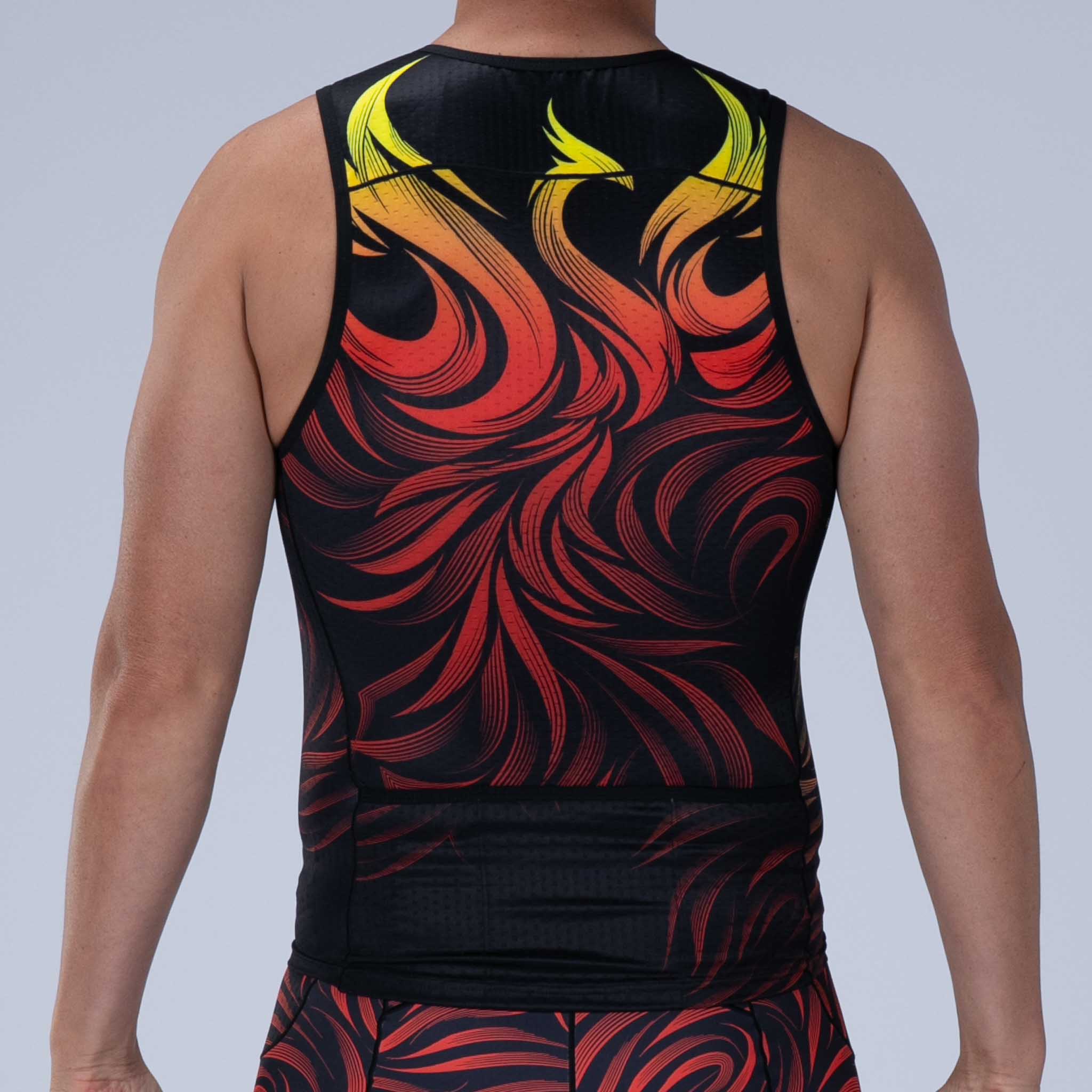 Men's Limited Edition Tri Tank Top - Phoenix Print - Lightweight & Breathable for Gym, Running & Casual Wear