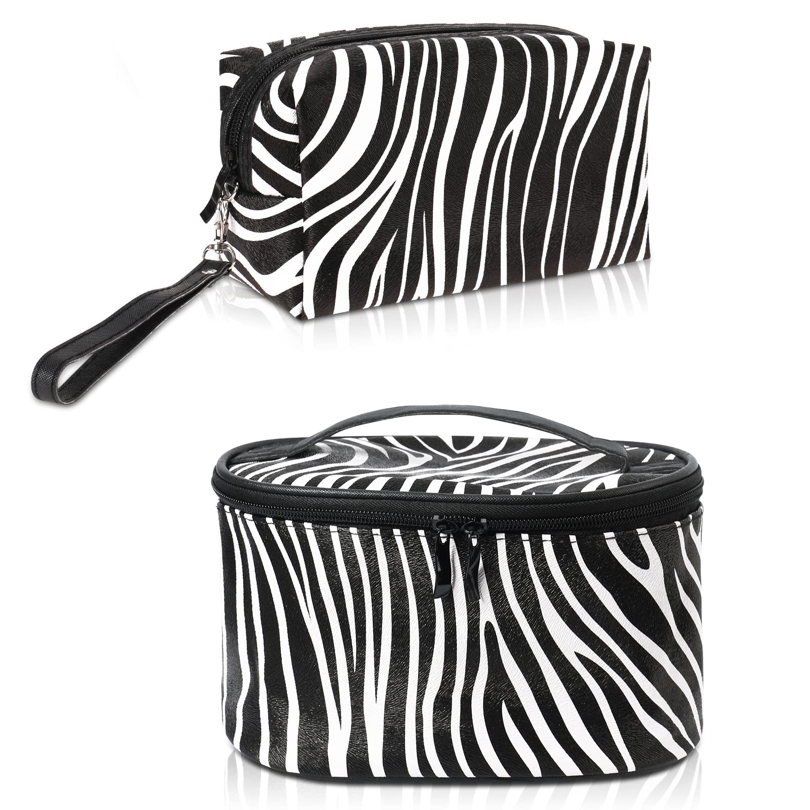 Labato Large Waterproof Makeup Bag Organizer - 2 Pack Travel Cosmetic & Toiletry Storage Bag for Women | Perfect for Cosmetics, Office Supplies, Toiletries | Ideal for Travel, Gym, Work & Daily Use