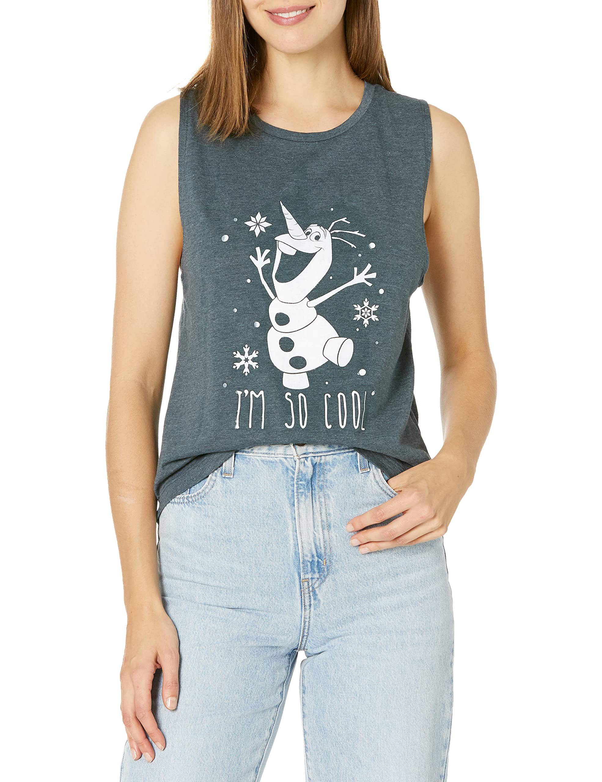 Frozen Muscle Tank Top for Women - Cool Festival Outfit