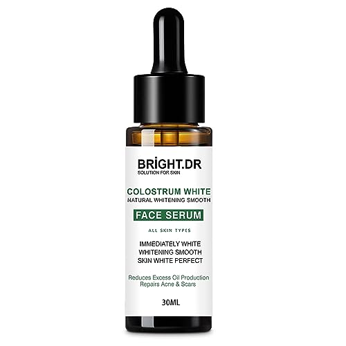 Korean Milk Whitening Face Serum - Skin Brightening & Hydrating Serum for Glowing Complexion - 30ml - Perfect for Daily Skincare Routine & Nighttime Treatment
