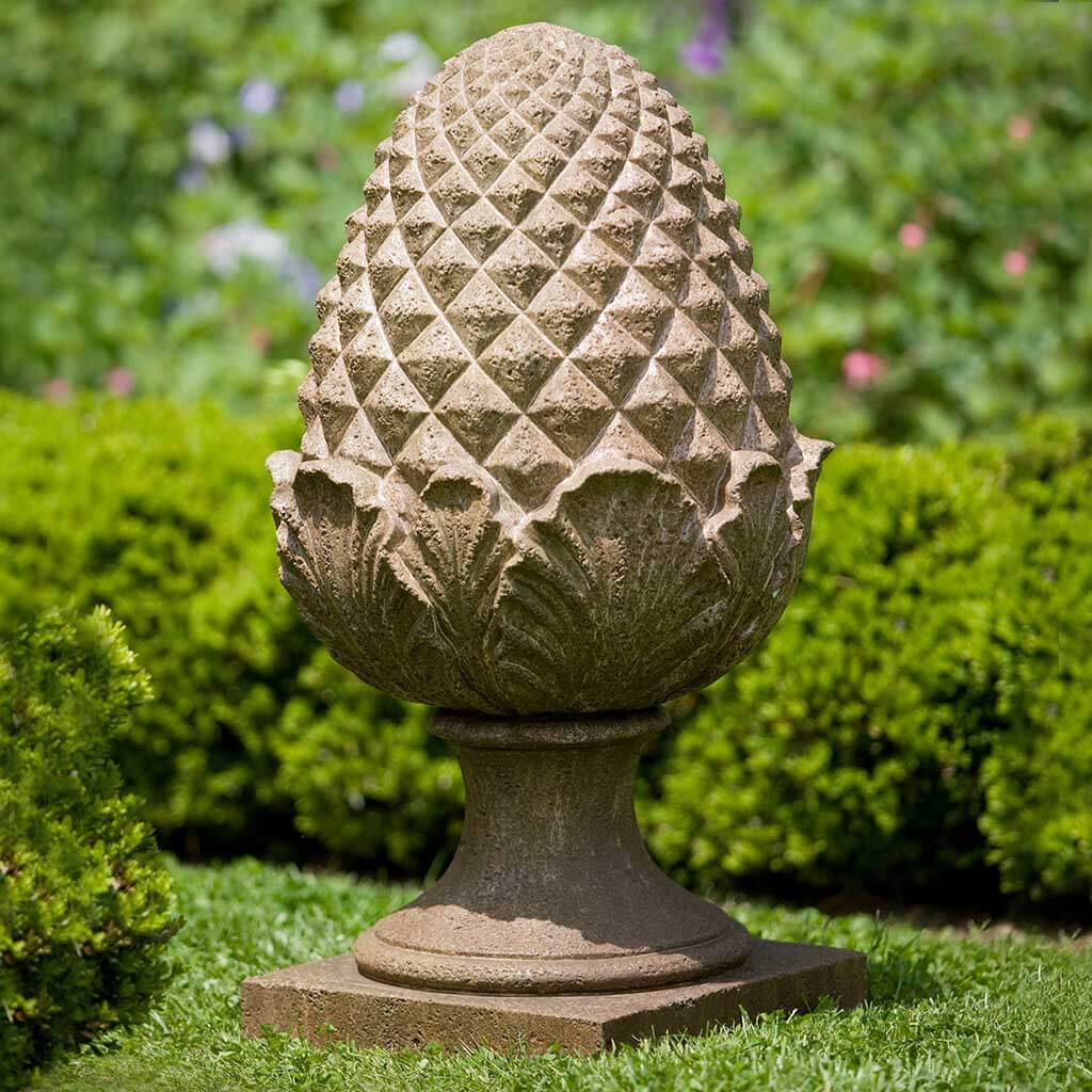 Campania International Williamsburg Grand Pinecone Garden Statue - Outdoor Decor for Patio, Lawn & Garden - Elegant Pinecone Sculpture for Landscaping & Home Decor