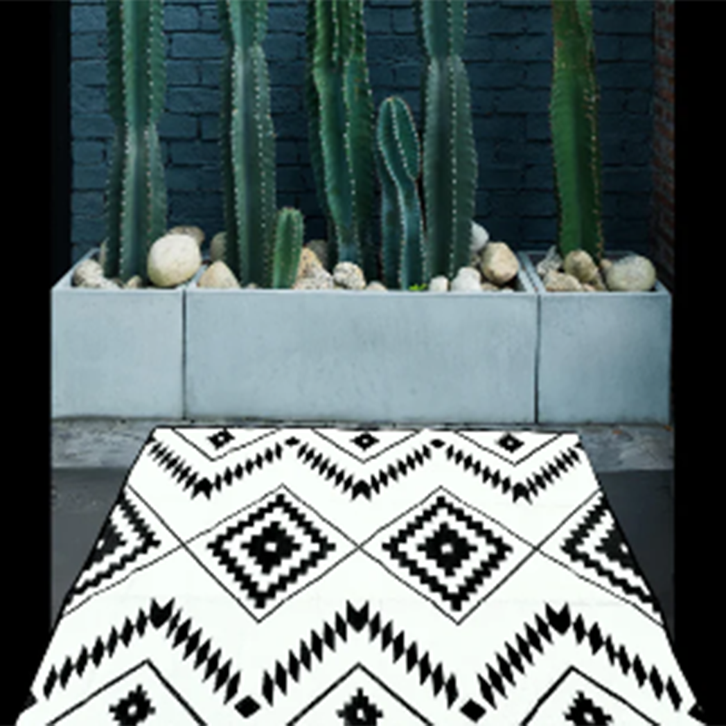 Alpine Ranch Rug - Black and White 6x9 Feet Western Cowhide Print Area Rug - Perfect for Living Room, Bedroom, or Cabin Decor