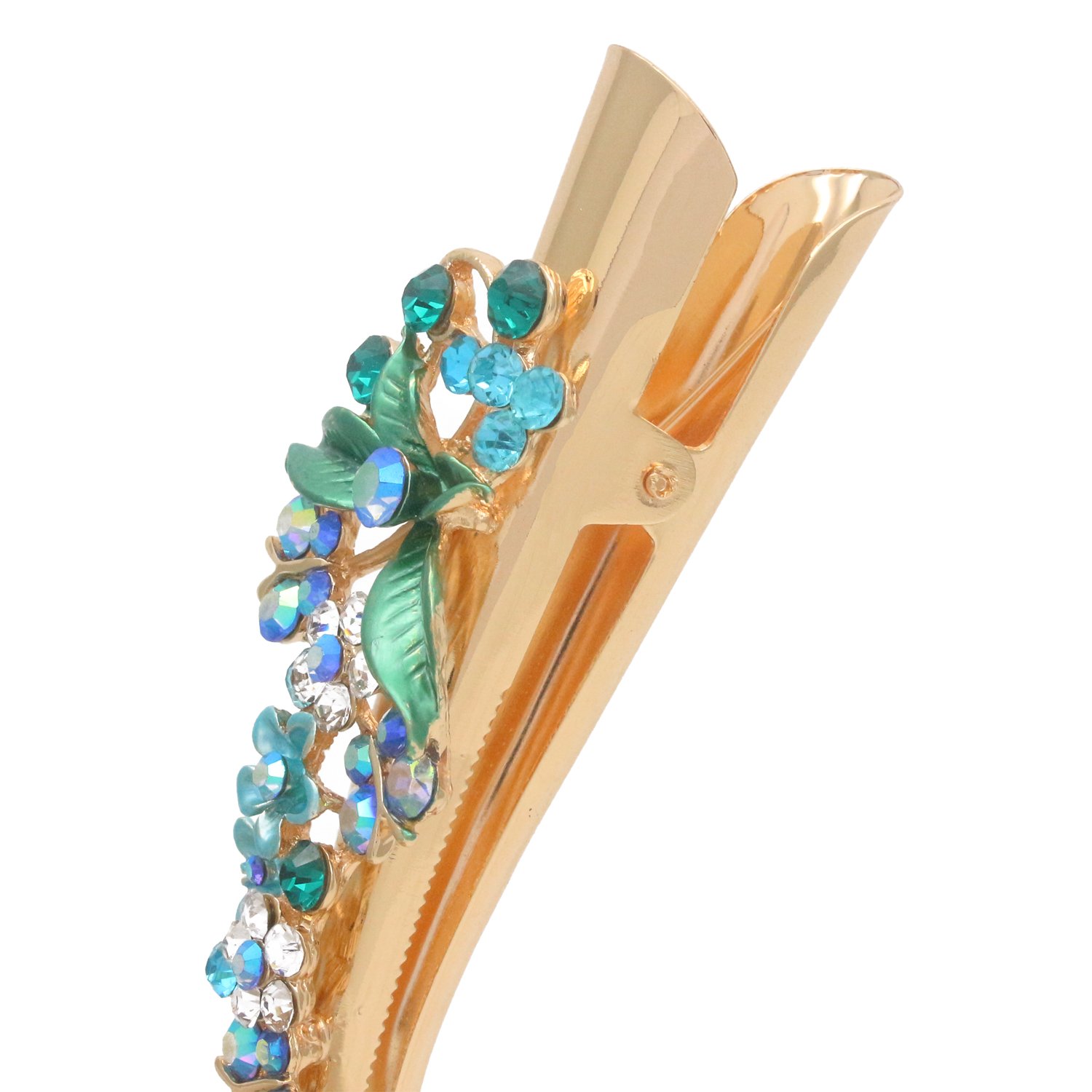 HOLLIHI Set of 4 Large Metal Alligator Hair Clips for Women - Strong Non-Slip Hair Grips for Thick Hair, Gold Hair Accessories for Everyday Styling and Special Occasions