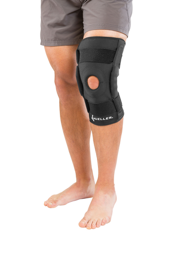 Mueller Hinged Wraparound Knee Brace for Men & Women - Adjustable Support for Running, Sports & Arthritis Pain Relief - Premium Knee Stabilizer for Active Lifestyles & Injury Recovery