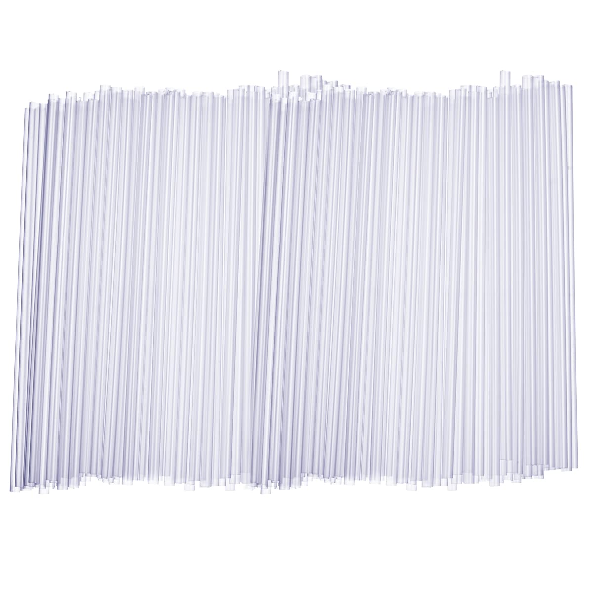 500 Pack Disposable Plastic Drinking Straws - 7.75 Inch Clear Drinking Straws for Parties, Restaurants, and Home Use