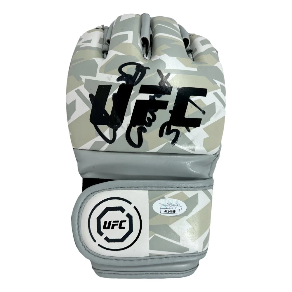 Claressa Shields Signed UFC Gloves with COA & JSA Authentication - Boxing Autographed Collectible for Sports Memorabilia Fans & Fight Night Display