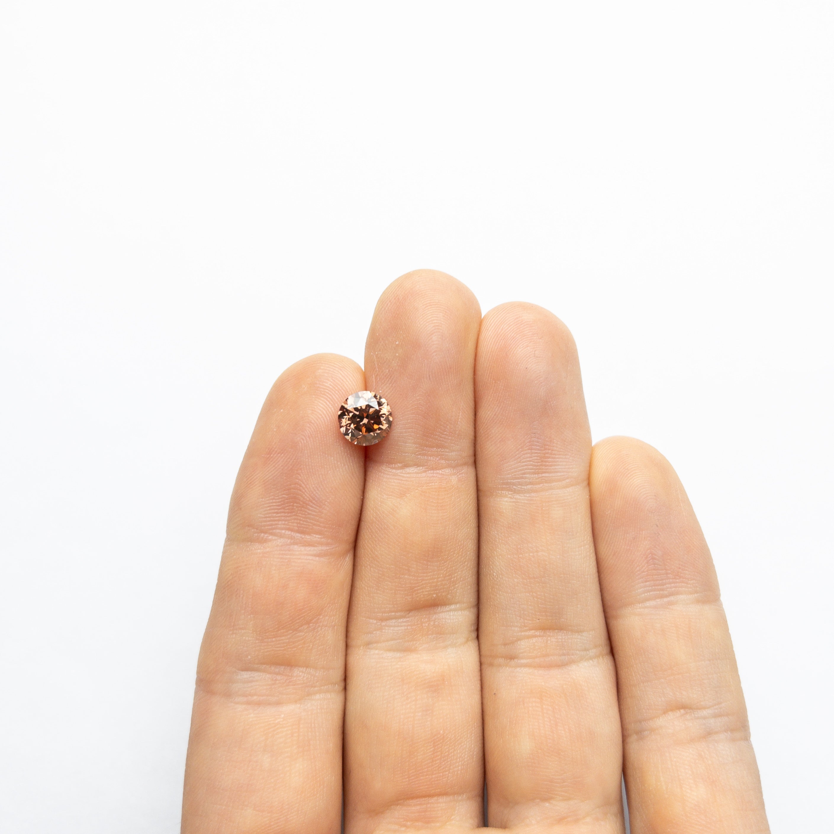 2.00ct GIA Certified VS2 Fancy Deep Pink Brown Round Brilliant Diamond - 7.51x7.42x5.32mm (24165 01) - Perfect for Engagement Rings & Luxury Jewelry