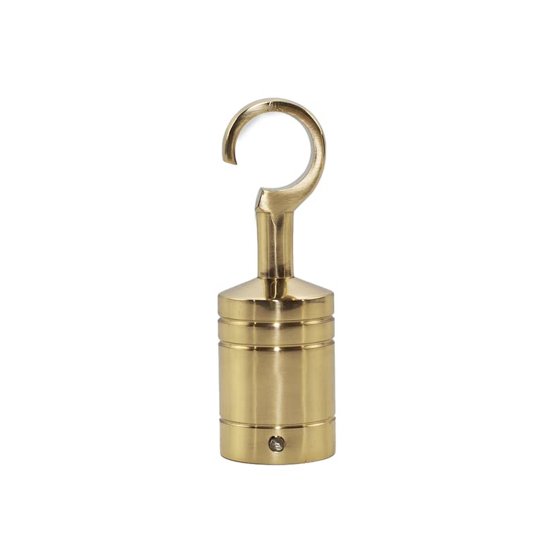 Heavy Duty Brass Rope Hook - 1 Inch, Weatherproof & Anti-Rust for Outdoor Use