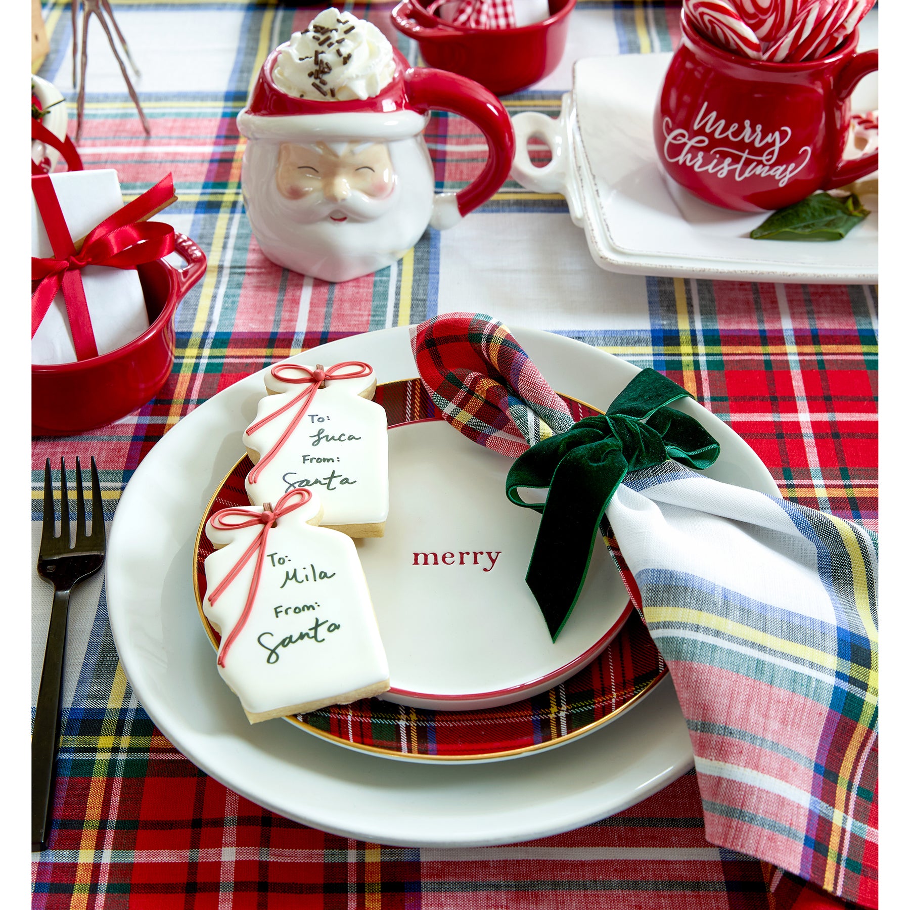 Stewart Plaid Table Throw - Soft & Durable Tartan Pattern Table Cover for Dining, Kitchen, and Outdoor Picnics