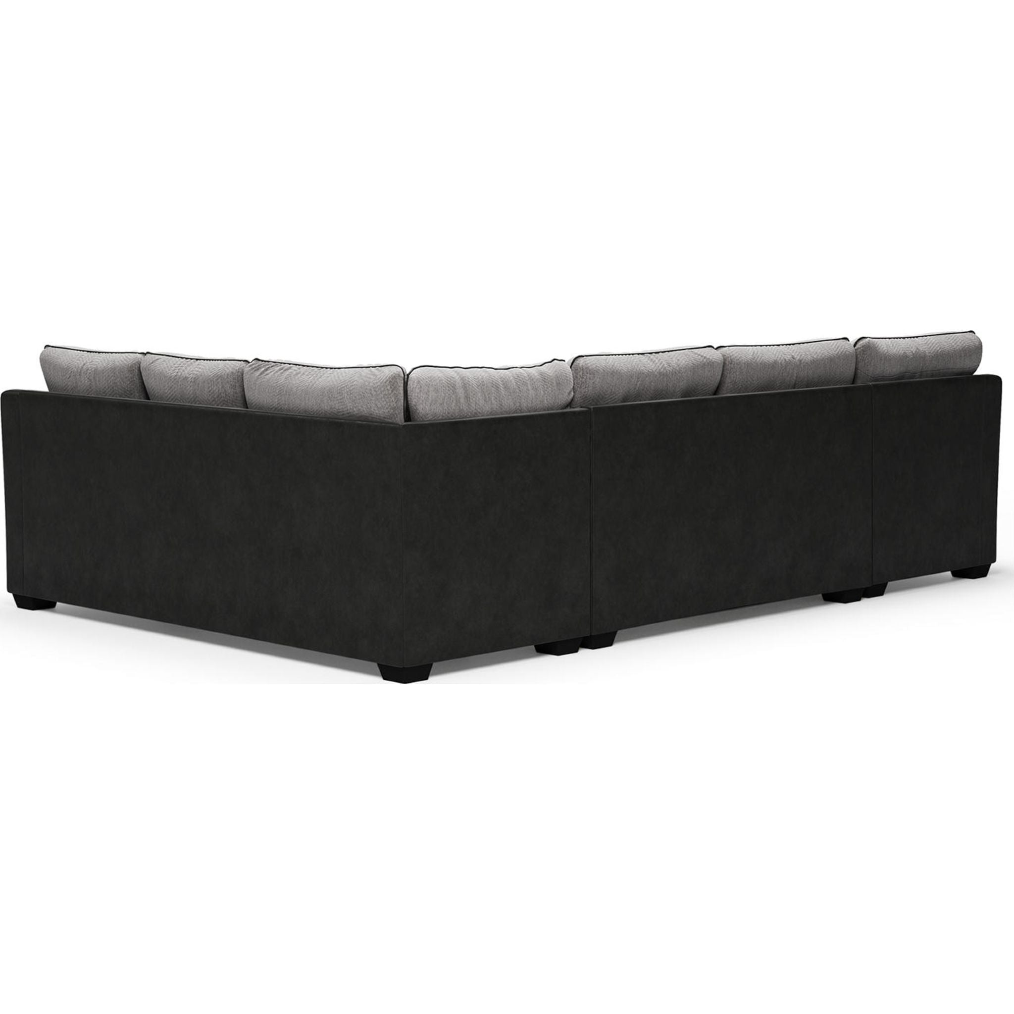 Bilgray 3-Piece Sectional Sofa Set in Pewter Gray - Modern L-Shaped Couch for Living Room, Apartment & Lounge