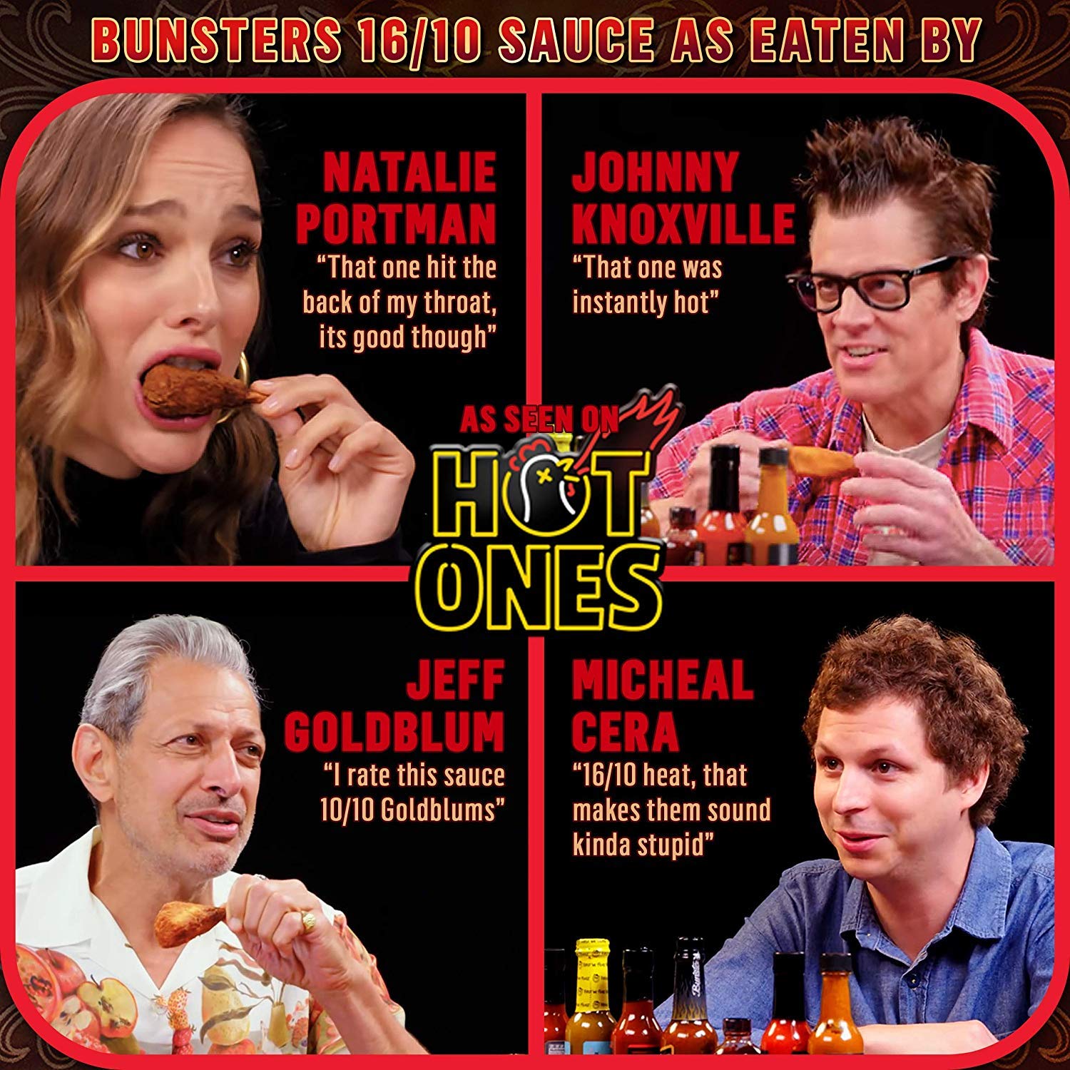 Bunsters Hot Ones Black Label Hot Sauce - Extreme Heat Chili Pepper Sauce (99,000 Scoville) - Made with Australian Fruits & Vegetables - Perfect for Wings, Tacos, and Spicy Food Challenges