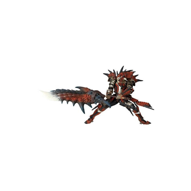 Amazing Yamaguchi Revoltech Action Figure - Monster Hunter Blademaster Male (Rathalos/Liolaeus Armor Set) | Highly Articulated Collectible for Display & Gaming Enthusiasts