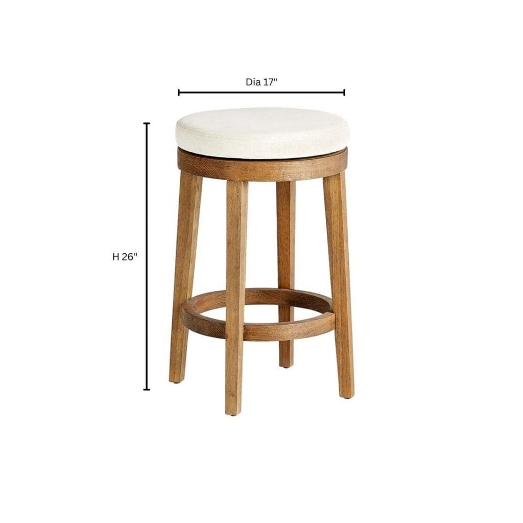 Cyan Design 11603 Archon Counter Stool - Brown Wooden Bar Stool for Kitchen Island, Breakfast Nook & Home Decor
