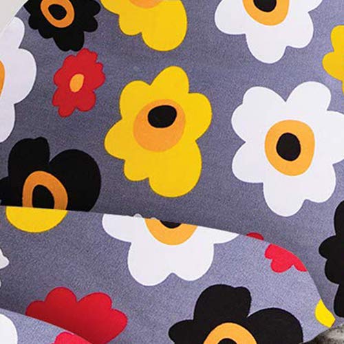 Canvas - Multi-colored Flowers on Gray