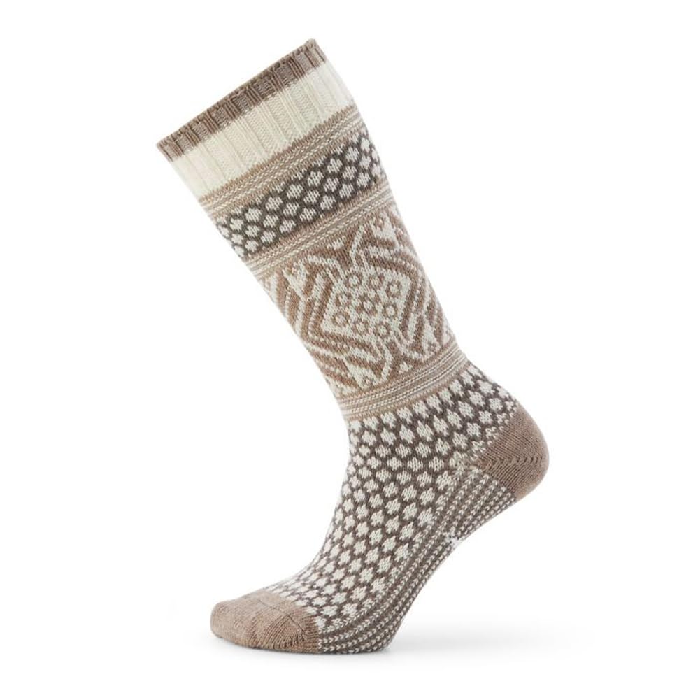 Smartwool Women's Everyday Crew Socks - Cozy Popcorn Snowflake Pattern for Winter - Perfect for Hiking, Skiing & Cold Weather Activities